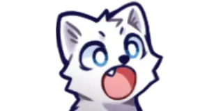 😮 nhãn dán, hoạt hình, cáo, dễ thương, sốc, động vật telegram sticker