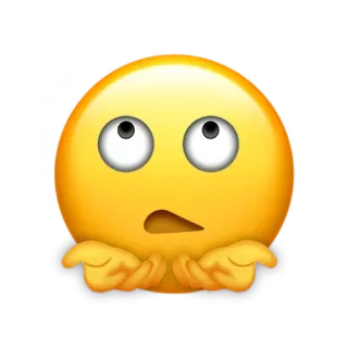 🙄 Emoji, Encolhendo os ombros, Inseguro, Questionando, Amarelo telegram sticker
