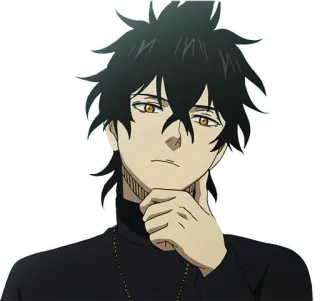 🤔 Yuno Black Clover anime, black clover, yuno, manga, character, wizard, magic knight whatsapp sticker