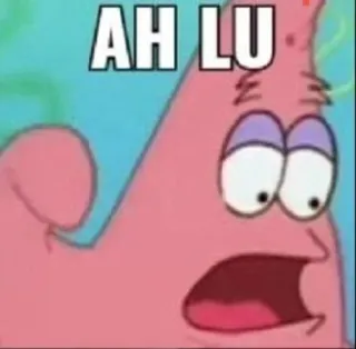 😊 Patrick Star SpongeBob SquarePants AH LU telegram sticker