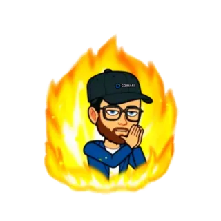 🔥 fuego, Bitmoji, dibujos animados, arte digital, llamas, avatar whatsapp sticker