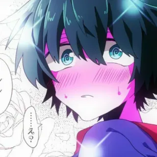 😳 え…? Anime, Arrossire, Manga, Carino telegram sticker