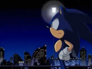 🤔 Sonic the Hedgehog cartoon, hedgehog, blue, night, city, sonic telegram sticker
