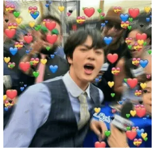 🐹 Jin Jin, BTS, K-pop, cuore, cantante, fan telegram sticker