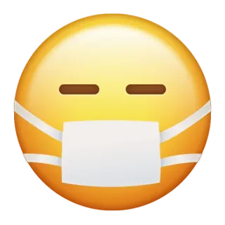 😑 Emoji, Masker, Medis, Kesehatan, Pandemi, Virus Corona, Penyakit whatsapp sticker