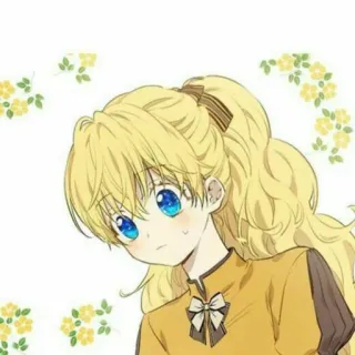 💫 Anime, chica, pelo rubio, linda, Manga, personaje telegram sticker