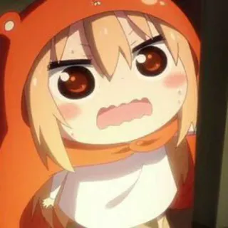 🥞 Umaru Doma Himouto! Umaru-chan Anime, Umaru, Himouto, Cartoni animati, Carino, Arrabbiato, Felpa con cappuccio telegram sticker
