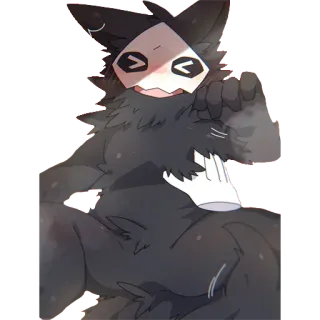 🖤 furry, máscara, monstro, antro, criatura telegram sticker