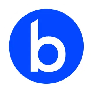 😇 b, lettera, blu, logo, alfabeto, rotondo, cerchio, semplice whatsapp sticker