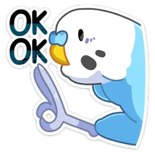👌 OK
OK pájaro, periquito, ok, pegatina, lindo, animal, loro whatsapp sticker