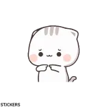 🙄 Katze, süß, Sticker, kawaii, flehend, betteln, weiße Katze telegram sticker