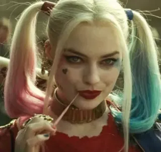 💎 Harley Quinn Suicide Squad Harley Quinn, Margot Robbie, Suicide Squad, DC Comics, villain, anti-hero, comic book character telegram sticker