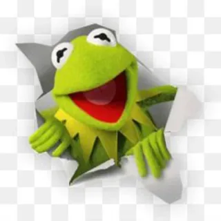 🌟 Kermit kermit, ếch, muppet, hoạt hình, nhãn dán, meme telegram sticker