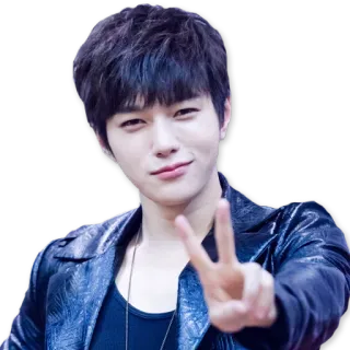 😏 평화, 손가락, 한국, 남자, 제스처, 브이, 아시아 telegram sticker