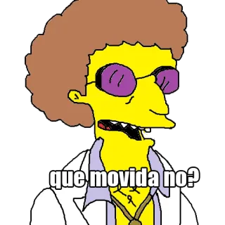 🕺 que movida no? dessin animé, simpsons, expression, drôle, humour telegram sticker