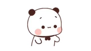 🍩 panda, cute, cartoon, animal, kawaii, sticker telegram sticker
