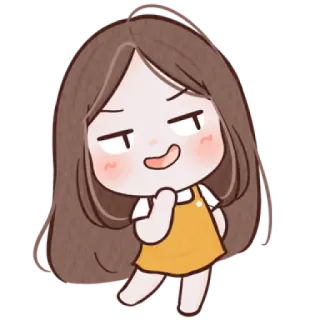 🐰 stiker, kartun, gadis, imut, angkuh telegram sticker