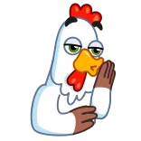 😘 Huhn, Vogel, Liebe, Herz, Süß, Cartoon telegram sticker