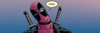 😳 Deadpool ~XM~ Deadpool, Marvel, Personaje de cómic, Superhéroe, Katana whatsapp sticker