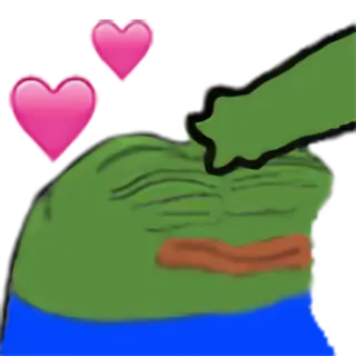🥰 Pepe the Frog pepe, 青蛙, 爱, 可爱, 梗 telegram sticker