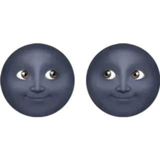🌚 луна, эмодзи, лица telegram sticker