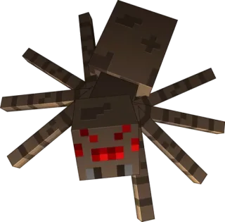🕷 Spider Minecraft spin, minecraft, spel, mob telegram sticker