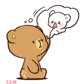 😗 orso, carino, animale, latte, cartone animato telegram sticker