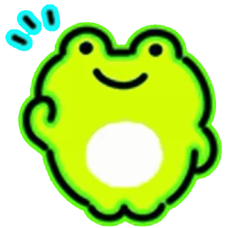 Neon Frog (@ShoutoEmoji) telegram emojis 🫡