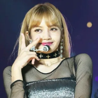 ✌️ Lisa kpop, cantante, idol, donna, celebrità telegram sticker