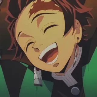 💫 Tanjiro Kamado Demon Slayer Anime, Diệt Quỷ, Tanjiro Kamado, Manga, Vui vẻ, Cười telegram sticker