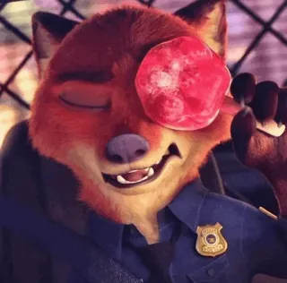 🦊 Nick Wilde Zootopia Fuchs, Polizei, Polizist, Zoomania, Nick Wilde, Cartoon, Figur telegram sticker