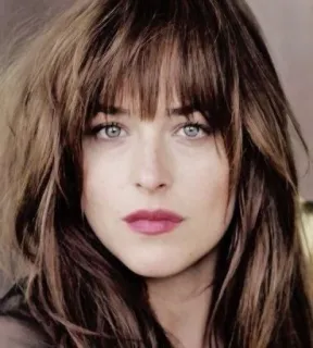 😐 wanita, Dakota Johnson, potret, selebriti, aktris, model, rambut, wajah telegram sticker