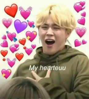 💜 My hearteuu hearts, love, affection, kpop, idol, cute, fan telegram sticker