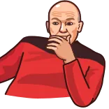 🤦‍♂ Jean-Luc Picard Star Trek star trek, picard, réflexion, capitaine, jean-luc picard whatsapp sticker