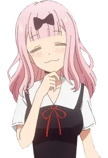 😊 Chika Fujiwara Kaguya-sama: Love Is War アニメ, 藤原千花, かぐや様, ラブライブ！, 可愛い, ピンク髪 whatsapp sticker