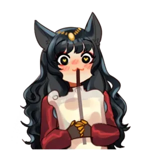 🍹 Аниме, Кавай, Мультфильм, Манга, Милый, Счастливый, Персонаж telegram sticker