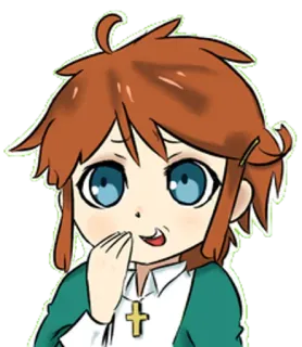 😺 Anime, Chibi, Kartun, Salib, Imut telegram sticker