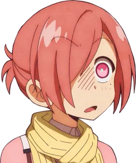 😳 Yako Toilet-bound Hanako-kun Anime, Manga, École, Fantôme, Cheveux roses, Expression telegram sticker