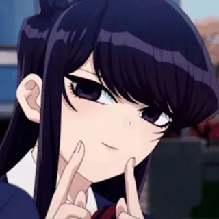 🙂 Komi Shouko Komi Can't Communicate Anime, Mädchen, Süß, Komi kann es nicht lassen, Komi Shouko, Errötend, Cartoon telegram sticker