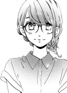 ☺️ anime, manga, glasses, girl, woman, character whatsapp sticker