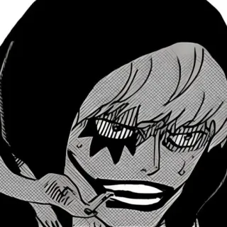 😔 动漫, 漫画, 帽衫, 抽烟, 香烟, 角色 telegram sticker