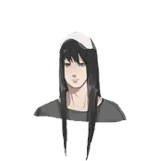 😎 Anime, Personnage, Portrait, Manga, Femme whatsapp sticker
