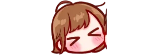 😖 Anime, Kawaii, Emotikon, Słodkie, Rumieniec, Szczęśliwy telegram sticker