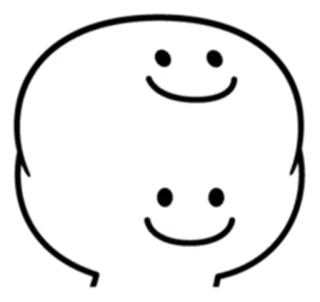 😊 белый, счастливое лицо, улыбка, иконка telegram sticker
