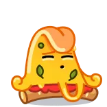 🧘‍♀️ Pizza, Makanan, Kartun, Potongan, Karakter, Emoji telegram sticker