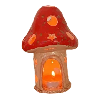 🍄 Pilz, Lampe, Kerze, Dekoration, Fantasy whatsapp sticker