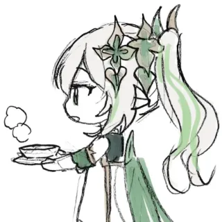 🏖 anime, sticker, chibi, cute, tea, drawing, cartoon telegram sticker