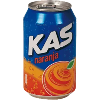 🙁 KAS naranja 소다, 오렌지, 음료, 카스, 오렌지 telegram sticker