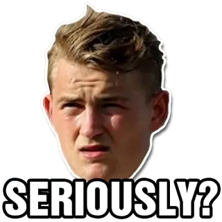 😒 SERIOUSLY? Мем, Вопрос, Смешно, Выражение, Лицо telegram sticker