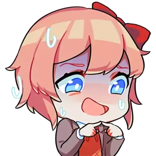😅 Sayori Doki Doki Literature Club! Anime, Carino, Emozionale, Sayori, Doki Doki Literature Club telegram sticker